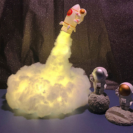 RocketGlow - Liten LED Raket Bordsbelysning för Barnrum & Dekoration Carvallo