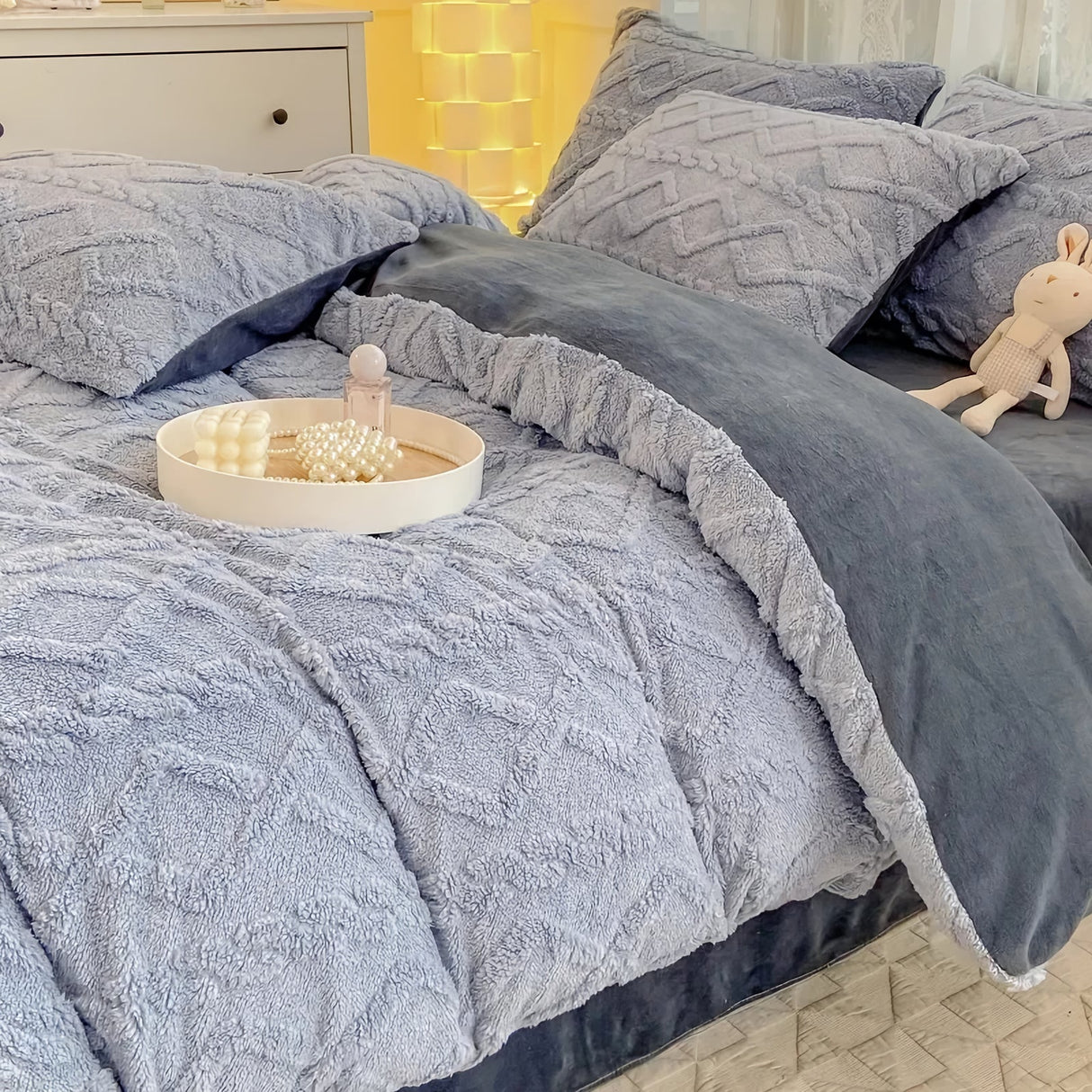 Royallure Lyxig Plysch Duntäcke - Ultra-mjuk & Cozy Sängkläder Carvallo