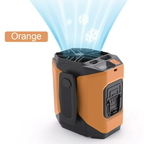 Carvallo Herrventilator Venturo Noble | 20.000 mAh Powerbank | Bälteklämma & LED-lampa | Kompakt 8,6 × 9,8 cm Carvallo