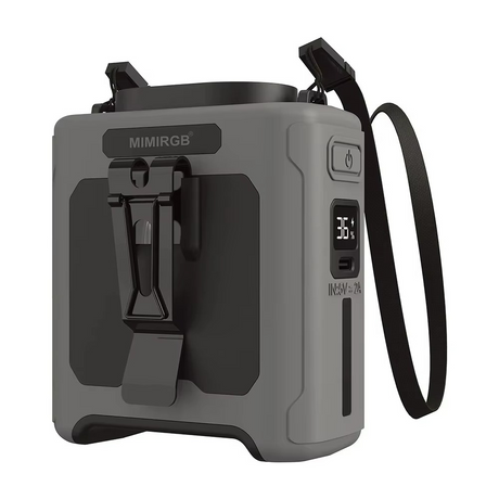 Carvallo Herrventilator Venturo Noble | 20.000 mAh Powerbank | Bälteklämma & LED-lampa | Kompakt 8,6 × 9,8 cm Carvallo