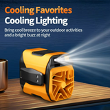 Bärbar midjefläkt – Handsfree-kylning med inbyggd powerbank och LED-ficklampa MILA Sverige