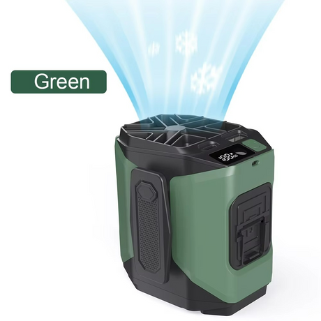 Carvallo Herrventilator Venturo Noble | 20.000 mAh Powerbank | Bälteklämma & LED-lampa | Kompakt 8,6 × 9,8 cm Carvallo