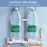 Carvallo Halter | Justerbar duschhuvudshållare & hylla | 2-i-1 design | Platsbesparande plast Carvallo