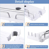 Carvallo Halter | Justerbar duschhuvudshållare & hylla | 2-i-1 design | Platsbesparande plast Carvallo