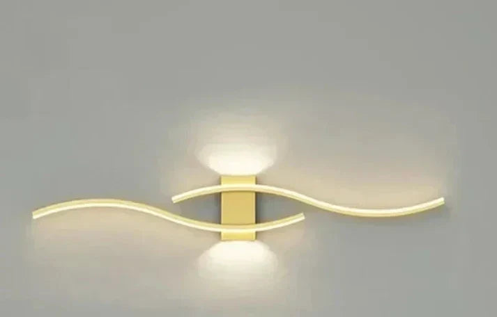 Carvallo Wave LED Vägglampa | Modern vågdesign | Energibesparande & Stilren | 60×15 cm | Varmt, bländfritt ljus Carvallo