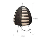 LumiZen – Japansk Pappers Taklampa i Retro Stil, Traditionell Belysning för Sovrum och Vardagsrum Carvallo