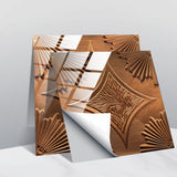 Retro Glansig Kakeltapet - Vintage Mönster Peel & Stick PVC Vägg- och Möbelbeklädnad MILA Sverige