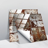 Retro Glansig Kakeltapet - Vintage Mönster Peel & Stick PVC Vägg- och Möbelbeklädnad MILA Sverige