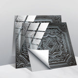 Retro Glansig Kakeltapet - Vintage Mönster Peel & Stick PVC Vägg- och Möbelbeklädnad MILA Sverige