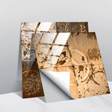 Retro Glansig Kakeltapet - Vintage Mönster Peel & Stick PVC Vägg- och Möbelbeklädnad MILA Sverige