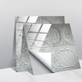 Retro Glansig Kakeltapet - Vintage Mönster Peel & Stick PVC Vägg- och Möbelbeklädnad MILA Sverige