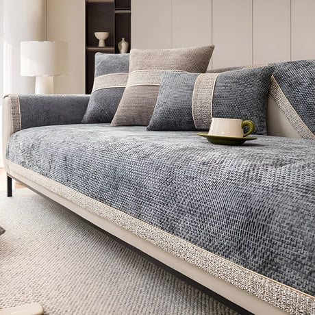 LuxeWrap Sofföverdrag - Modern anti-skratch sofföverdrag i linne Carvallo