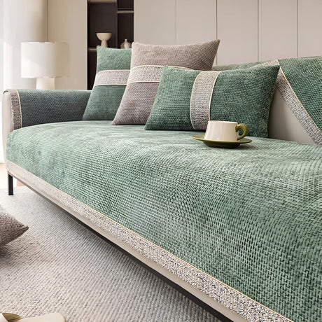 LuxeWrap Sofföverdrag - Modern anti-skratch sofföverdrag i linne Carvallo