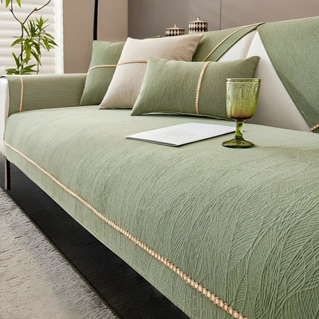 LuxeWrap Sofföverdrag - Modern anti-skratch sofföverdrag i linne Carvallo