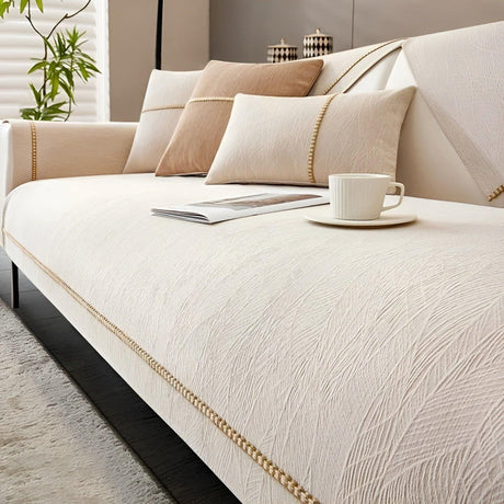 LuxeWrap Sofföverdrag - Modern anti-skratch sofföverdrag i linne Carvallo