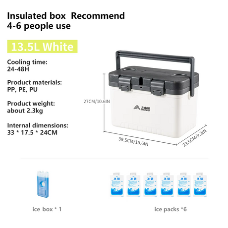 Carvallo Kylbox Utomhus | Upp till 48h Kylning | Livsmedelsäker & Robust | 6L / 13,5L / 22L Carvallo