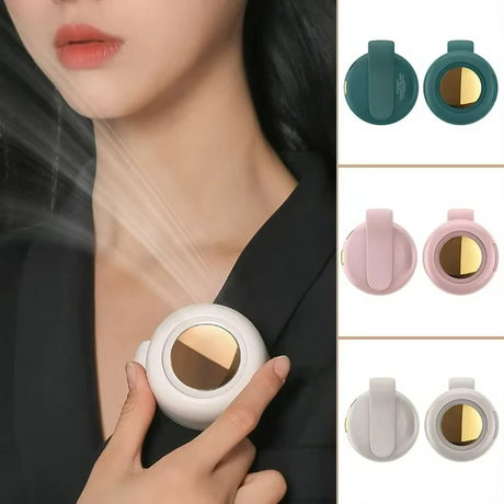 Carvallo Mini-kroppsvifta | Bladeless-design | 360° omgivande kylning | 23h batteritid | Att hänga eller klippa fast Carvallo