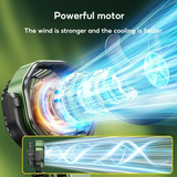 Carvallo Ventilator VenturoX TrailCool | 4 Vindstyrkor | LED-ljus & 6000 mAh Batteri | Bärbar & Uppladdningsbar | 34×5,9 cm Carvallo