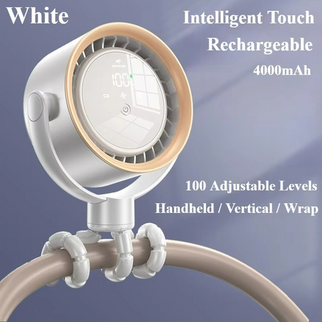 Flexibel stativ-minifläkt – USB-laddningsbar handhållen kylning med böjbara ben MILA Sverige