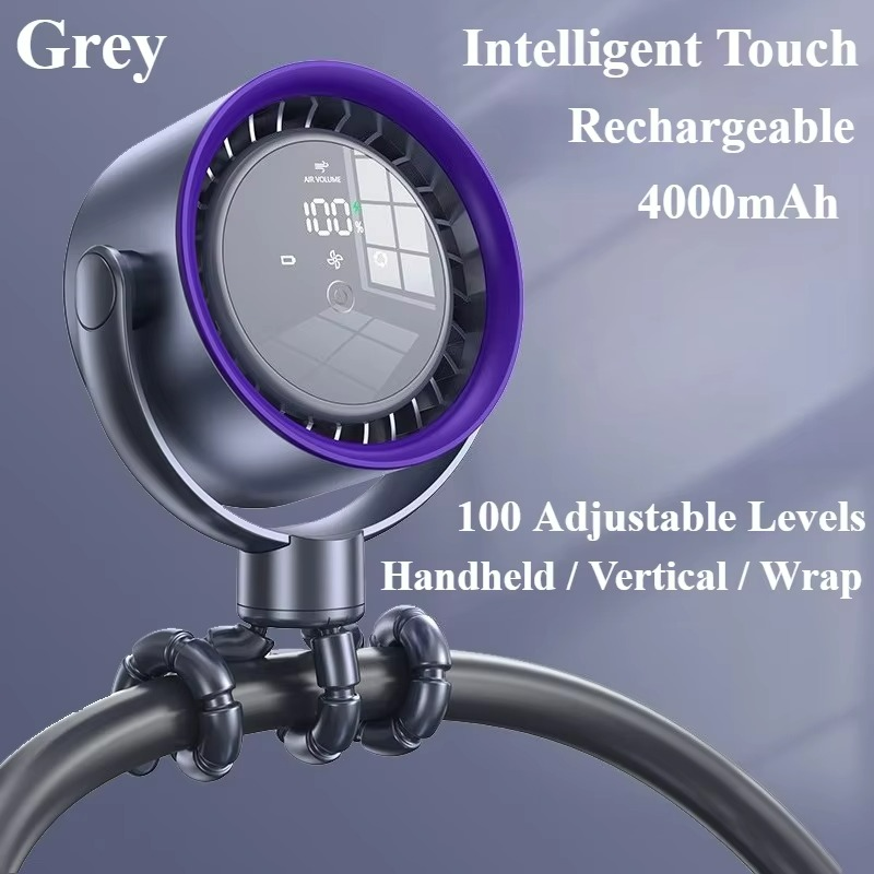 Flexibel stativ-minifläkt – USB-laddningsbar handhållen kylning med böjbara ben MILA Sverige