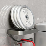 Carvallo-rullhållare Velion | Med hylla | Borstad rostfritt stål | Väggmontering utan borrning Carvallo