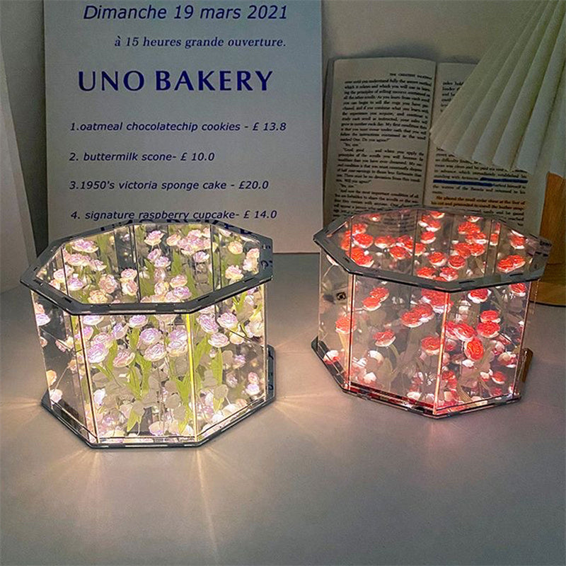 Royallure Tulpan Spegel Nattlampa - 7 Färgval Carvallo