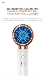 Carvallo Pro 2400 Hårtork 2400W | Ionteknologi | Ljuskälla & Kall luft | Lätt & Ergonomisk Carvallo