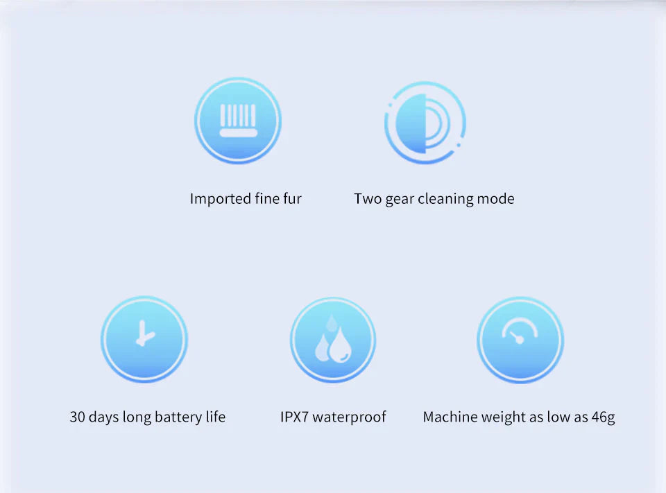 Elektrisk ljudtandborste – Vattentät och USB-uppladdningsbar Carvallo