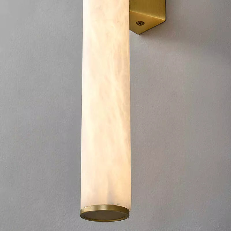 Minimalistisk Marmor Vägglampa | Lång Strip Koppar LED Sconce | Inomhusbelysning | Brick by Brick Carvallo