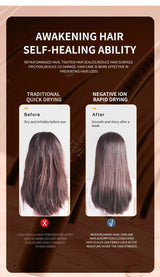 Högpresterande hårtork 2400W med kall- och varmluftsfunktion - Ionteknologi Carvallo