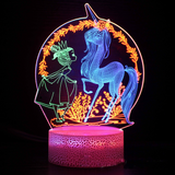 LumiUnicorn - 3D LED Naturlampa med Färgändring och Magisk Design Carvallo