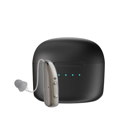 Uppladdningsbara Bluetooth-hörselhjälpmedel för äldre med appkontroll och 4 ljudlägen Carvallo