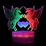 LumiUnicorn - 3D LED Naturlampa med Färgändring och Magisk Design Carvallo