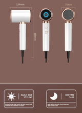 Carvallo Pro 2400 Hårtork 2400W | Ionteknologi | Ljuskälla & Kall luft | Lätt & Ergonomisk Carvallo