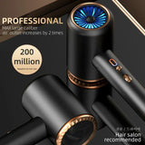 Högpresterande hårtork 2400W med kall- och varmluftsfunktion - Ionteknologi Carvallo