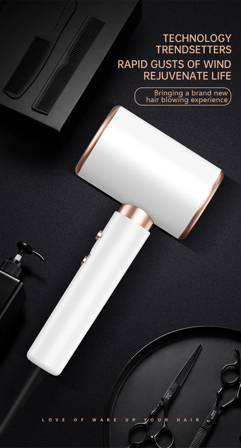 Carvallo Pro 2400 Hårtork 2400W | Ionteknologi | Ljuskälla & Kall luft | Lätt & Ergonomisk Carvallo