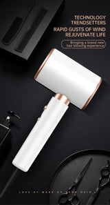 Högpresterande hårtork 2400W med kall- och varmluftsfunktion - Ionteknologi Carvallo