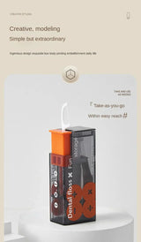 Bärbar tandtrådsdispenser med 10 automatiskt utkastande tandtrådsstickor Carvallo