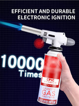 Carvallo Flammix Pro | Kraftfull flamma | För utomhusmatlagning & camping | Metall silver Carvallo