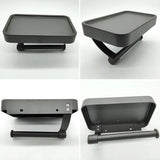 Carvallo-rullhållare Velion | Med hylla | Borstad rostfritt stål | Väggmontering utan borrning Carvallo