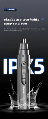 Professionell smärtfri näs- och öronhårtrimmer för män och kvinnor Carvallo