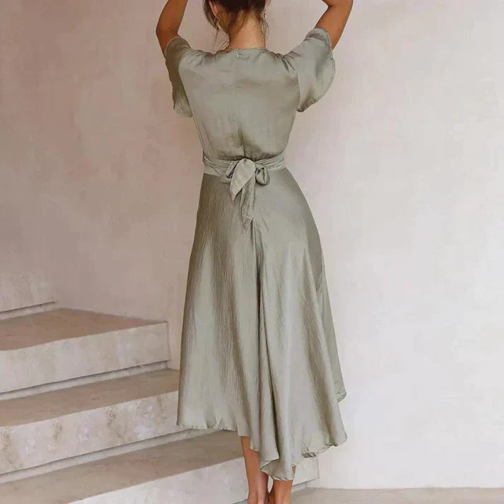 Fina Dam Klänningar Retro Chic Silhuett Högkvalitativt Tyg
