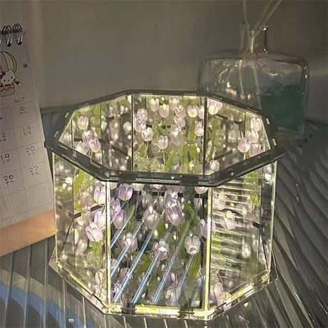 Royallure Tulpan Spegel Nattlampa - 7 Färgval Carvallo