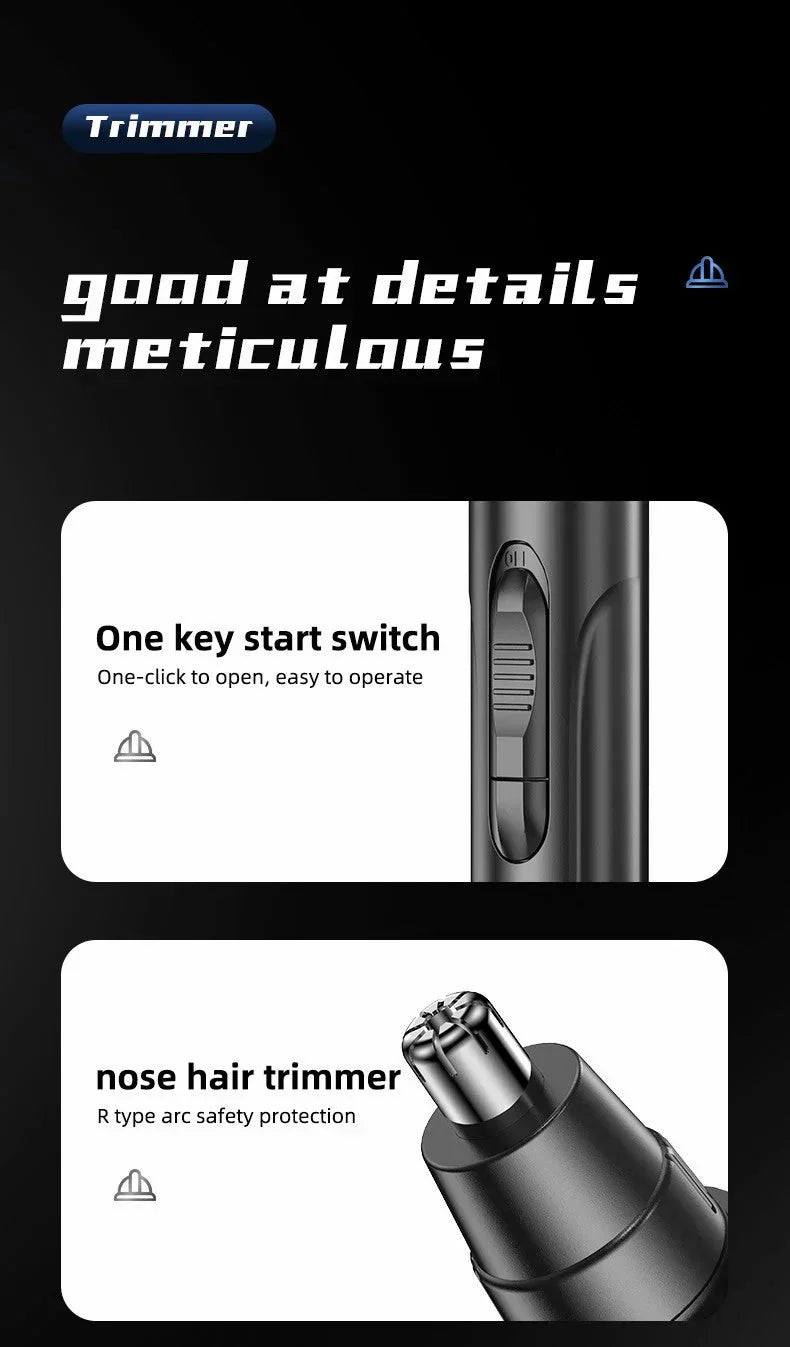 Professionell smärtfri näs- och öronhårtrimmer för män och kvinnor Carvallo