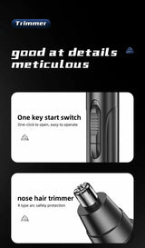 Professionell smärtfri näs- och öronhårtrimmer för män och kvinnor Carvallo