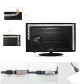 RGB LED-strips med USB-anslutning - färgändringsljus för atmosfär och TV-bakgrundsbelysning Carvallo