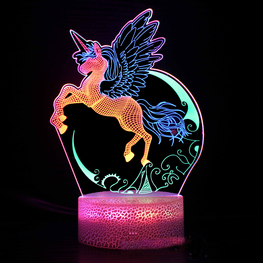 LumiUnicorn - 3D LED Naturlampa med Färgändring och Magisk Design Carvallo