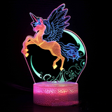 LumiUnicorn - 3D LED Naturlampa med Färgändring och Magisk Design Carvallo