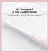 Elektrisk ljudtandborste – Vattentät och USB-uppladdningsbar Carvallo