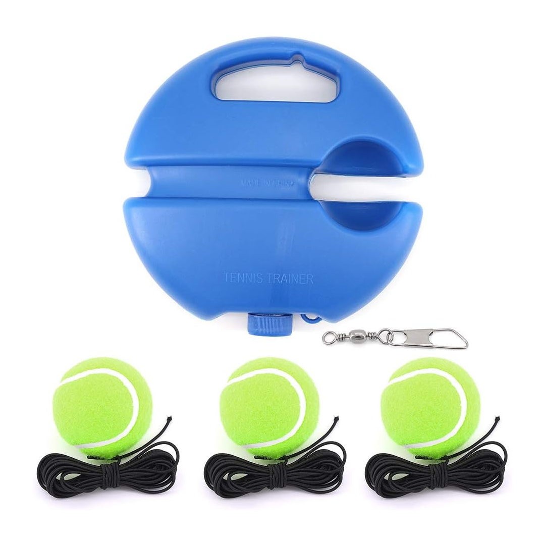 Carvallo Tennis Trainer | Självträning utan partner | Elastisk sladd 4 m | Mobil träningshjälp Carvallo